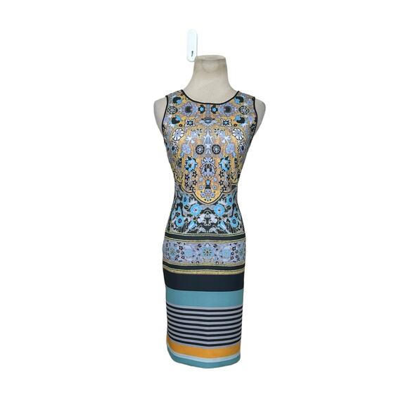 Clover Canyon colorful sleeveless fitted mini dress size small - Picture 14 of 16